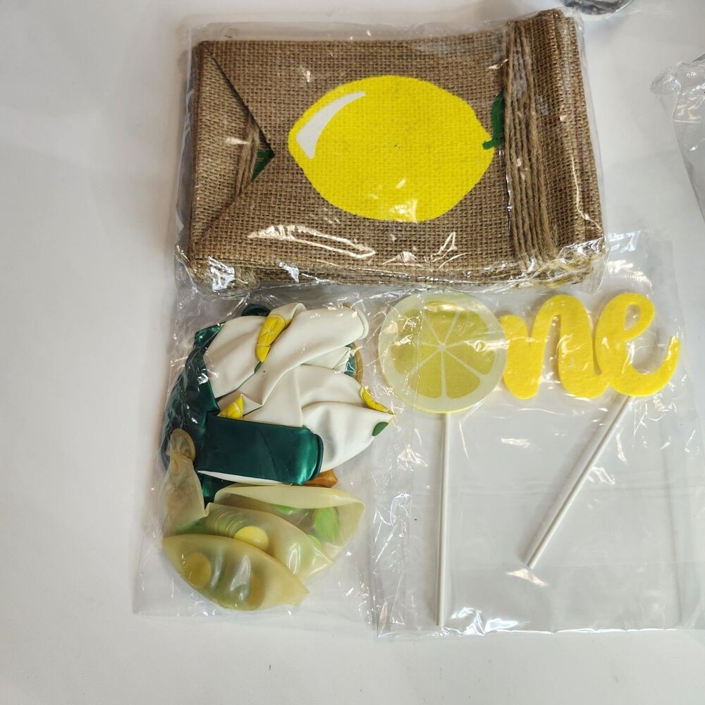 Lemon Happy Birthday Banner, NO DIY